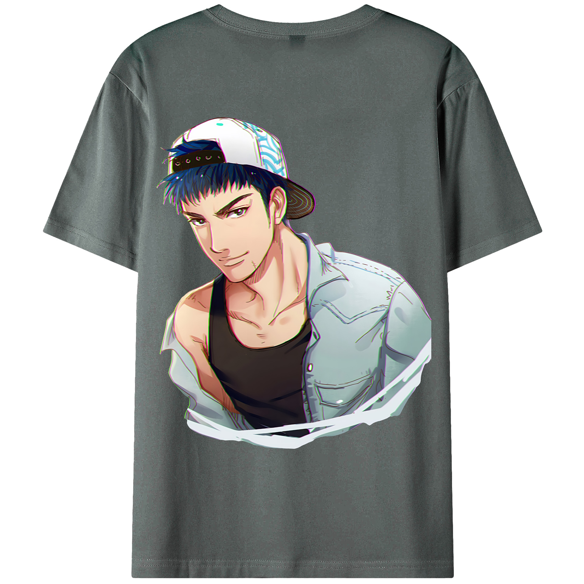 （画像用） SLAM DUNK／スラムダンク 綿100％ メンズ半袖Tシャツ（バックプリント） 通気性